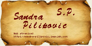 Sandra Pilipović vizit kartica